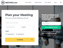Tablet Screenshot of meetings.com